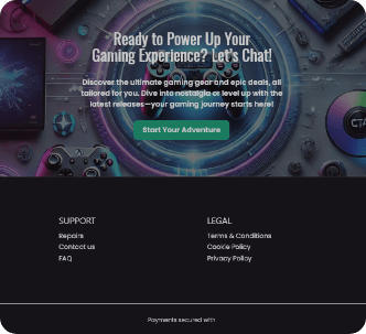 Dev Tech Solutions | what We Deliver | An image showing the CTA & Footer section of the console Craze website