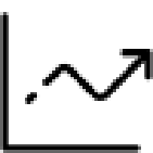 Dev Tech Solutions | SEO | Icons | an icon showing a Line graph with a positive correlation