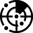 Dev Tech Solutions | Website Build | Icon | showing a radar representing tracking